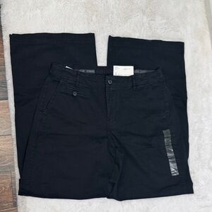 American Eagle Outfitters Black Wide Leg Khakis 30W/10L